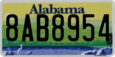 AL license plate 8AB8954