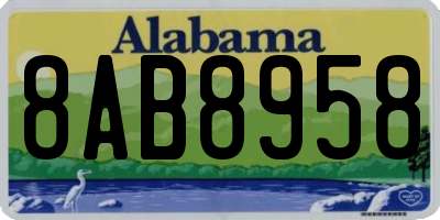 AL license plate 8AB8958
