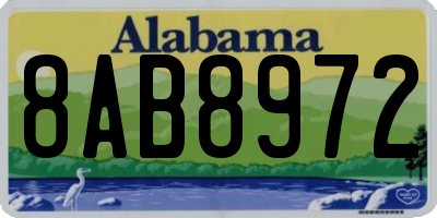 AL license plate 8AB8972
