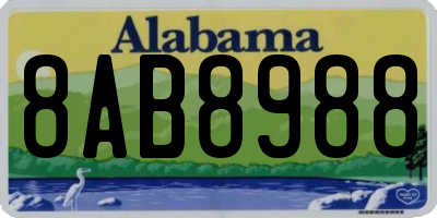 AL license plate 8AB8988