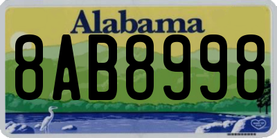 AL license plate 8AB8998