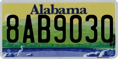 AL license plate 8AB9030
