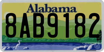 AL license plate 8AB9182