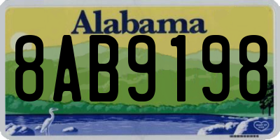 AL license plate 8AB9198