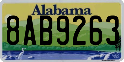 AL license plate 8AB9263