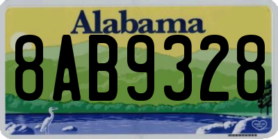 AL license plate 8AB9328