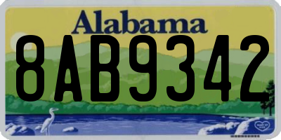 AL license plate 8AB9342