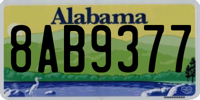 AL license plate 8AB9377