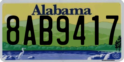 AL license plate 8AB9417