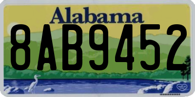 AL license plate 8AB9452