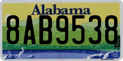 AL license plate 8AB9538