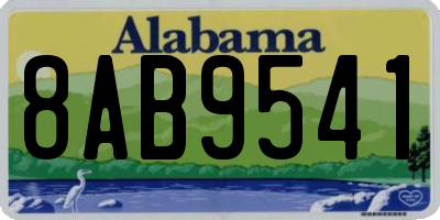 AL license plate 8AB9541
