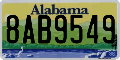 AL license plate 8AB9549