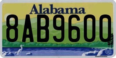 AL license plate 8AB9600