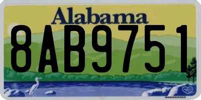 AL license plate 8AB9751