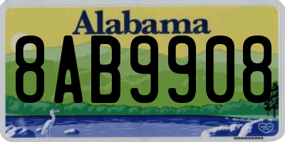 AL license plate 8AB9908
