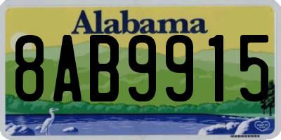 AL license plate 8AB9915