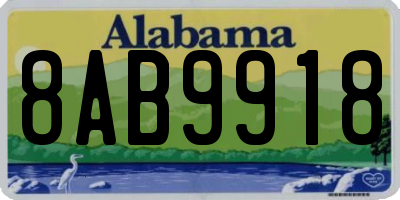AL license plate 8AB9918