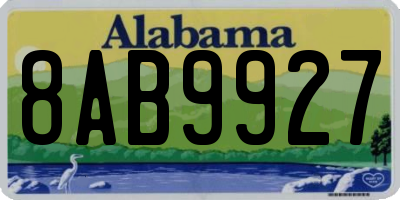 AL license plate 8AB9927