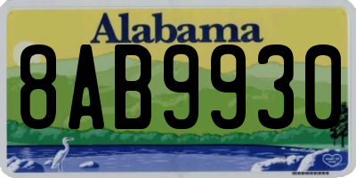 AL license plate 8AB9930
