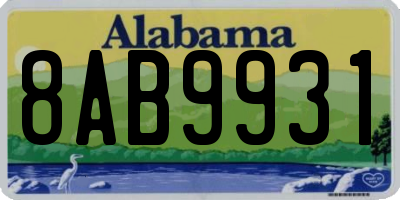 AL license plate 8AB9931