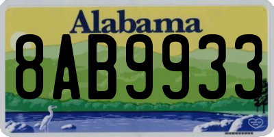 AL license plate 8AB9933