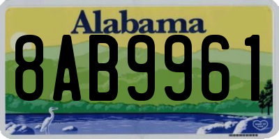 AL license plate 8AB9961