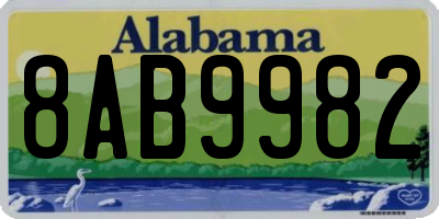 AL license plate 8AB9982