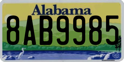 AL license plate 8AB9985