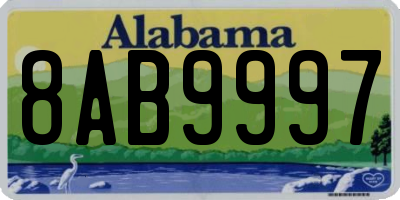 AL license plate 8AB9997