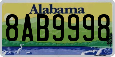 AL license plate 8AB9998