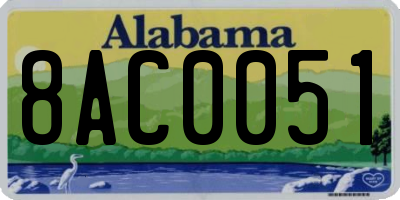 AL license plate 8AC0051