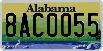 AL license plate 8AC0055