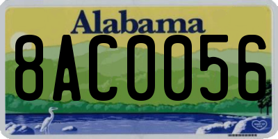 AL license plate 8AC0056