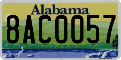 AL license plate 8AC0057