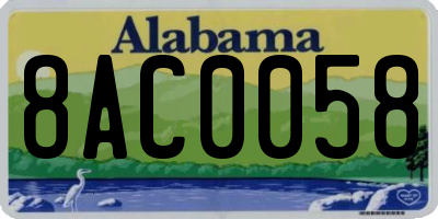 AL license plate 8AC0058