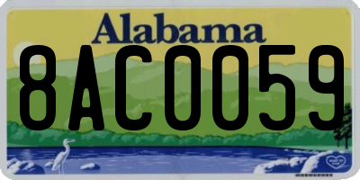 AL license plate 8AC0059