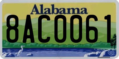 AL license plate 8AC0061