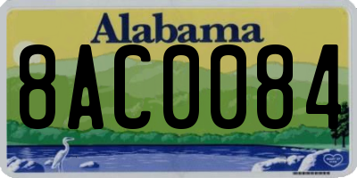 AL license plate 8AC0084