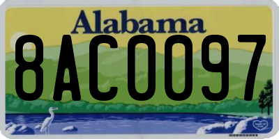 AL license plate 8AC0097