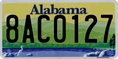 AL license plate 8AC0127