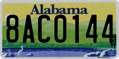 AL license plate 8AC0144