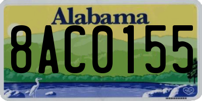 AL license plate 8AC0155