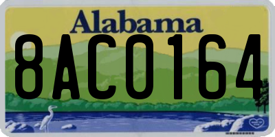 AL license plate 8AC0164