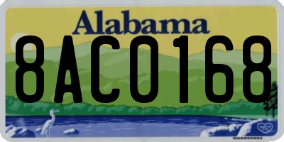 AL license plate 8AC0168