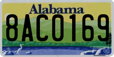 AL license plate 8AC0169