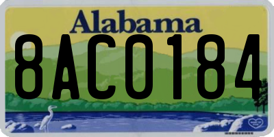 AL license plate 8AC0184