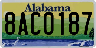 AL license plate 8AC0187