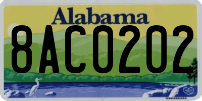 AL license plate 8AC0202