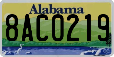 AL license plate 8AC0219